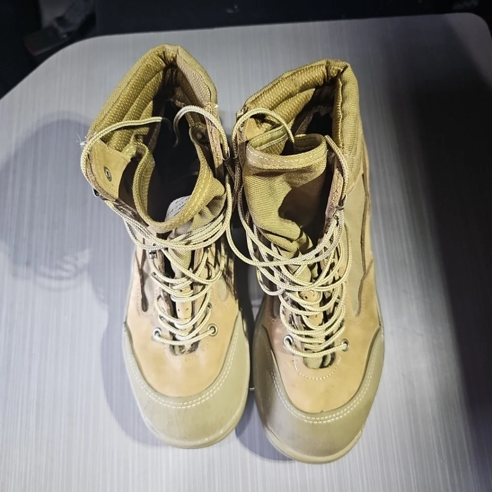 BELLEVILLE HKR/990‎ Size 6.0W Military Boots Tan Vibram Sole Excellent PreOwned